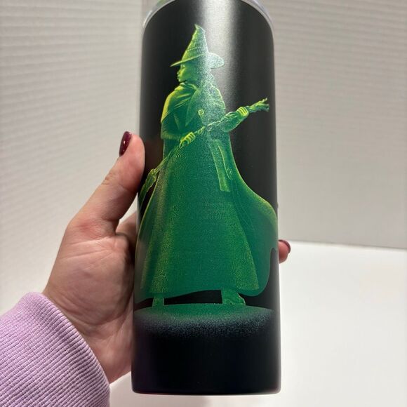Wicked Universal Studios 2025 Defy Gravity Metal Tumbler with Straw Topper New - Picture 5 of 7
